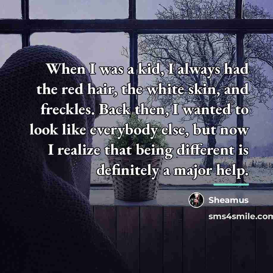“When I was a kid, I always had the red…” quote by Sheamus