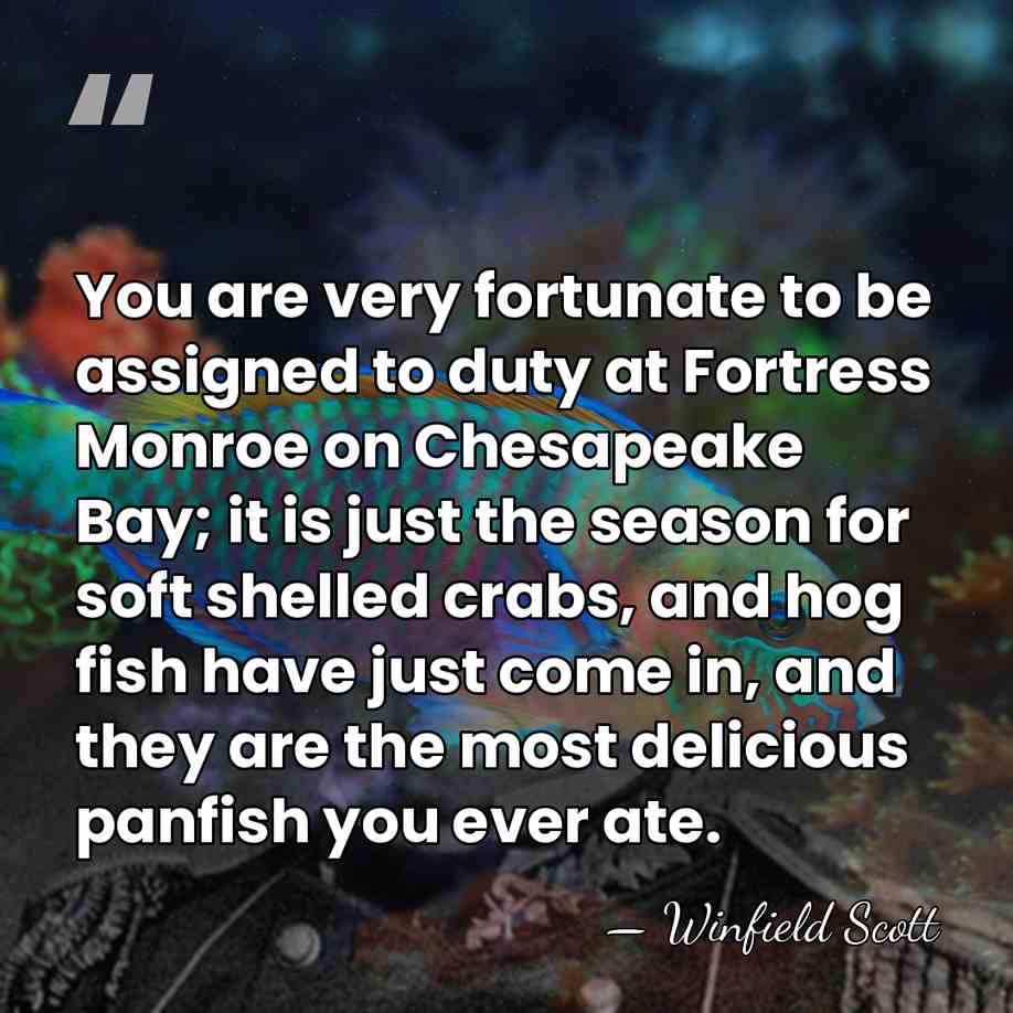 You are very fortunate to be assigned to duty at Fortress Monroe&hellip; - Winfield Scott