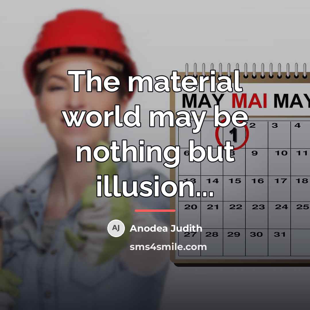 “The material world may be nothing but illusion...…” quote by Anodea Judith