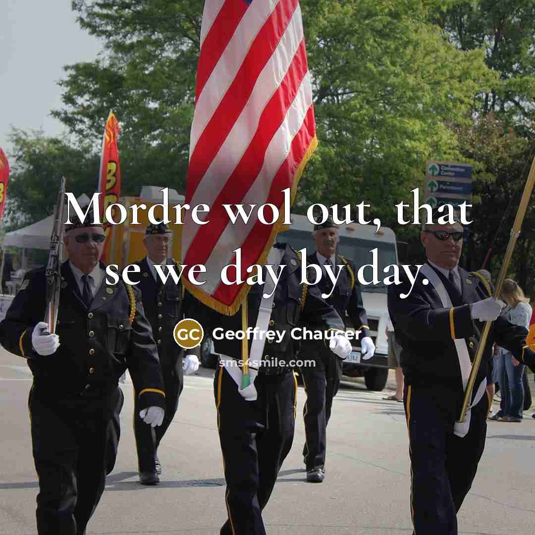 “Mordre wol out, that se we day by day.…” quote by Geoffrey Chaucer