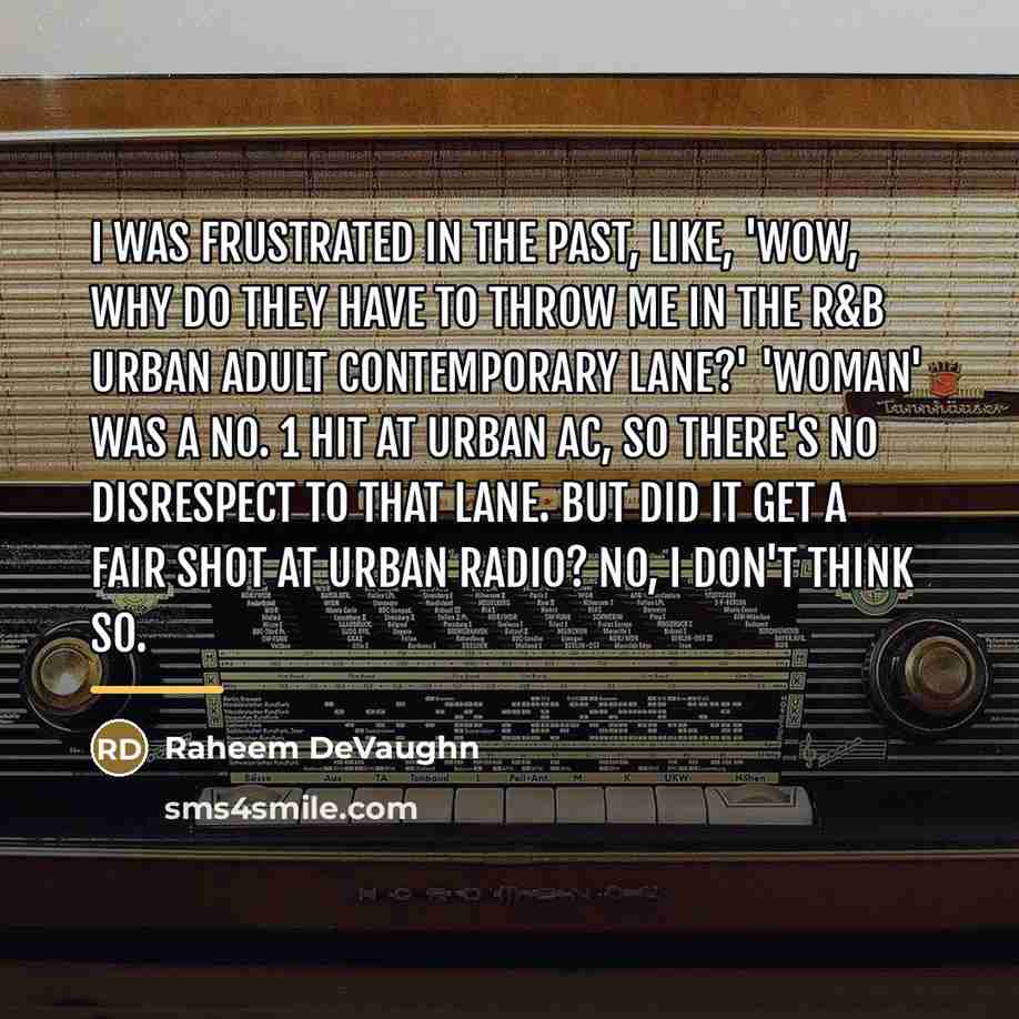 “I was frustrated in the past, like, 'Wow, why do…” quote by Raheem DeVaughn