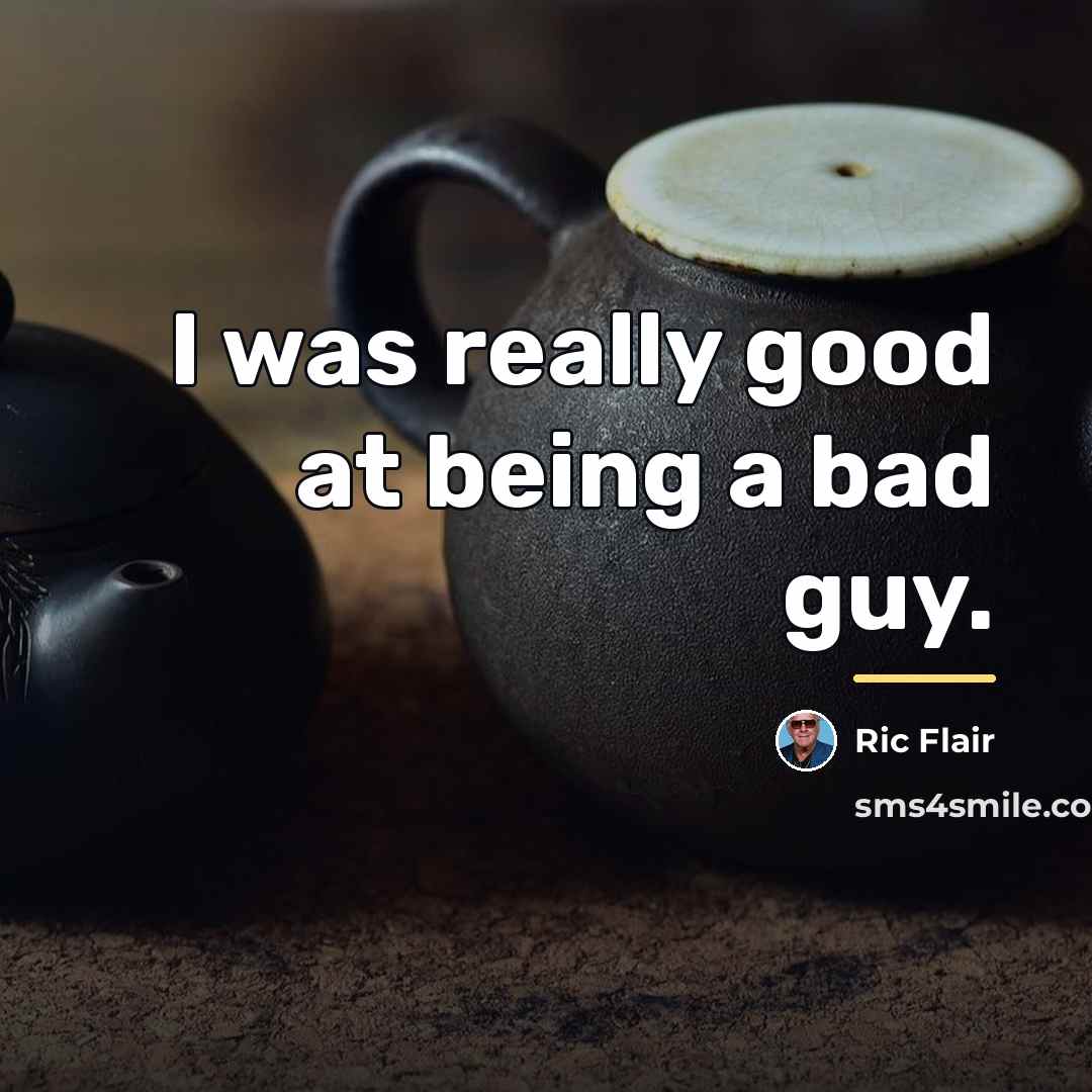 “I was really good at being a bad guy.…” quote by Ric Flair