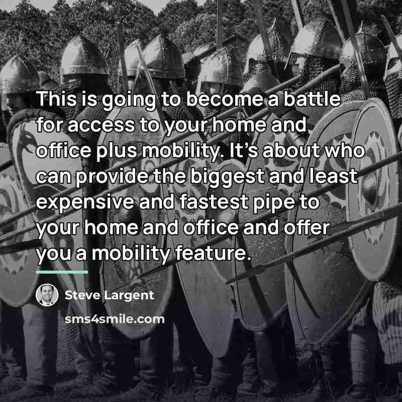 “This is going to become a battle for access to…” quote by Steve Largent