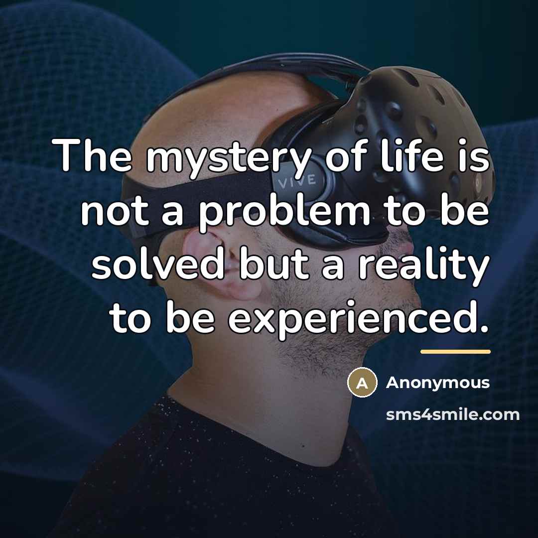 “The mystery of life is not a problem to be…” quote by Art Van Der Leeuw