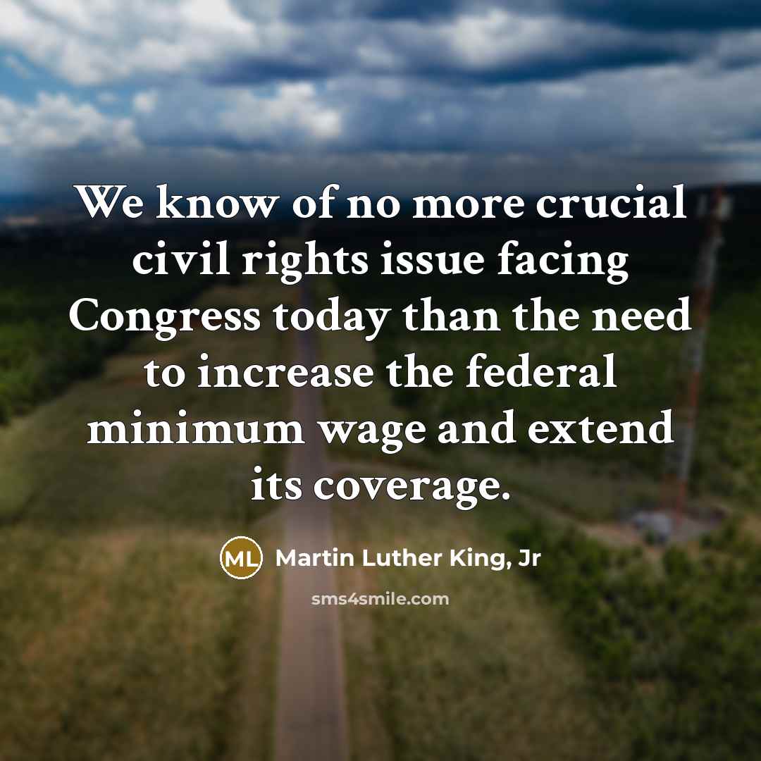 “We know of no more crucial civil rights issue facing…” quote by Martin Luther King, Jr