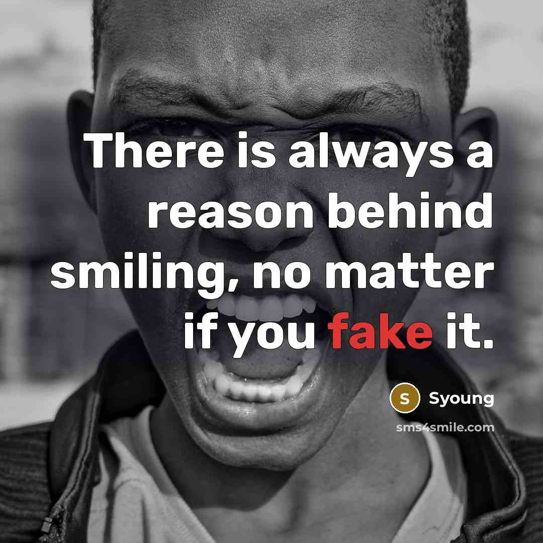 “There is always a reason behind smiling, no matter if…” quote by Syoung