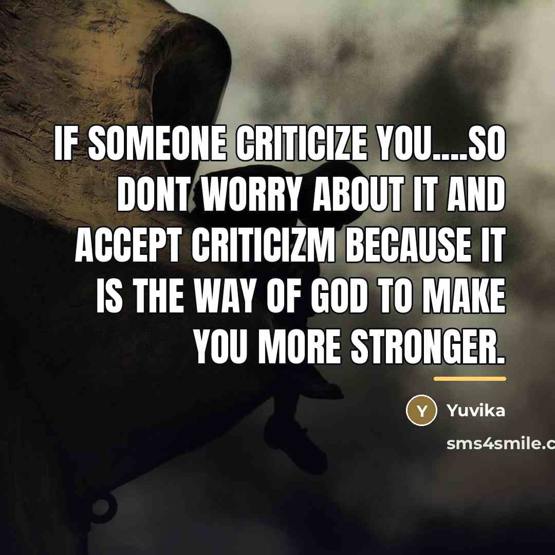 “If someone criticize you....so dont worry about it and accept…” quote by Yuvika
