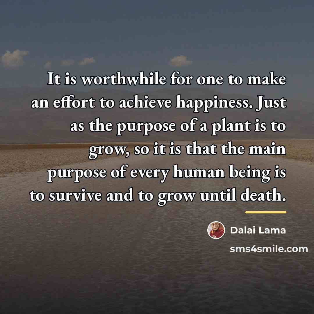“It is worthwhile for one to make an effort to…” quote by Dalai Lama