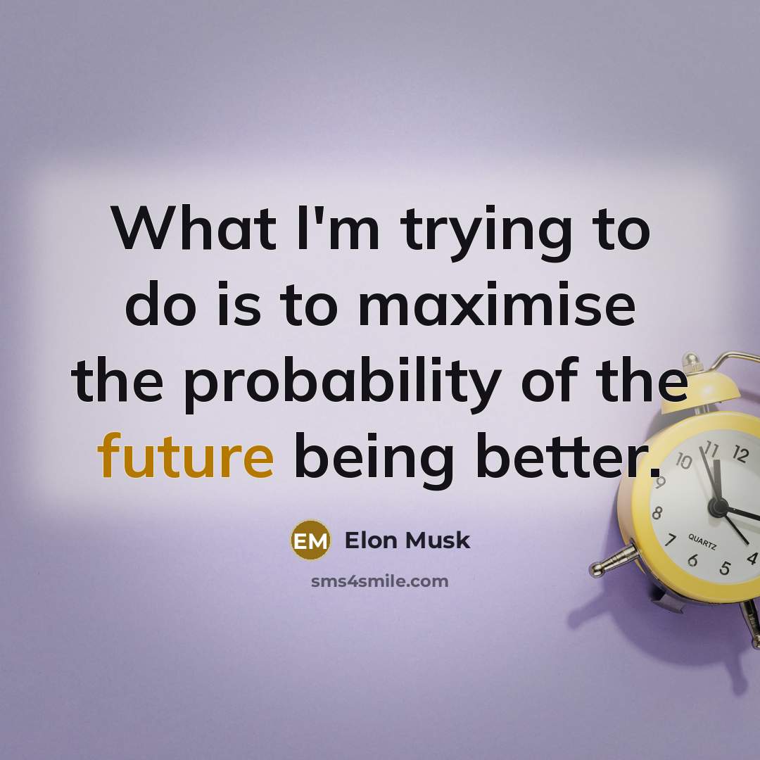 “What I'm trying to do is to maximise the probability…” quote by Elon Musk