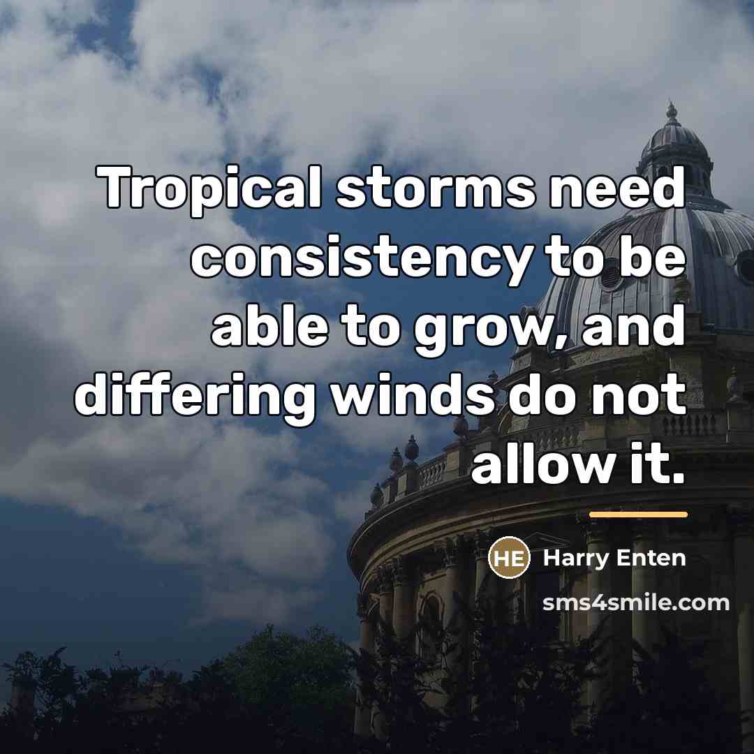 “Tropical storms need consistency to be able to grow, and…” quote by Harry Enten
