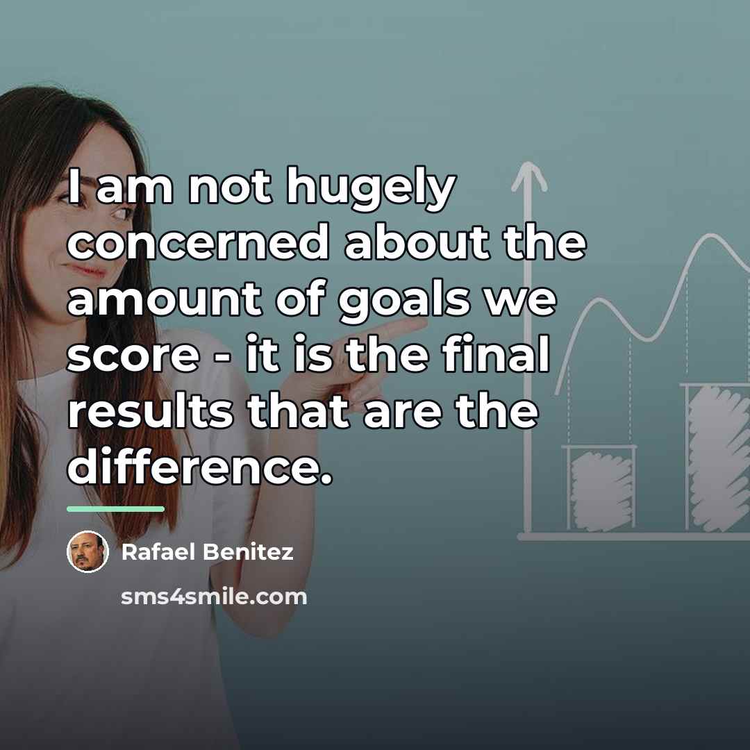 “I am not hugely concerned about the amount of goals…” quote by Rafael Benitez