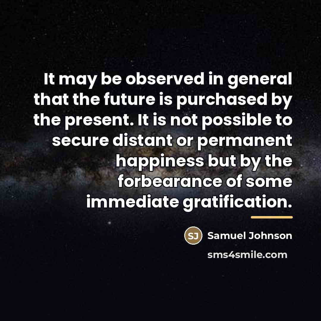 “It may be observed in general that the future is…” quote by Samuel Johnson