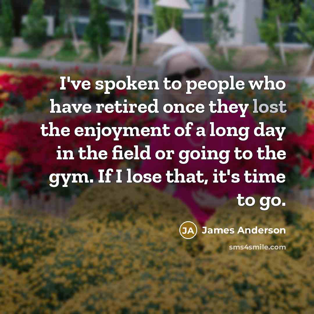 “I've spoken to people who have retired once they lost…” quote by James Anderson