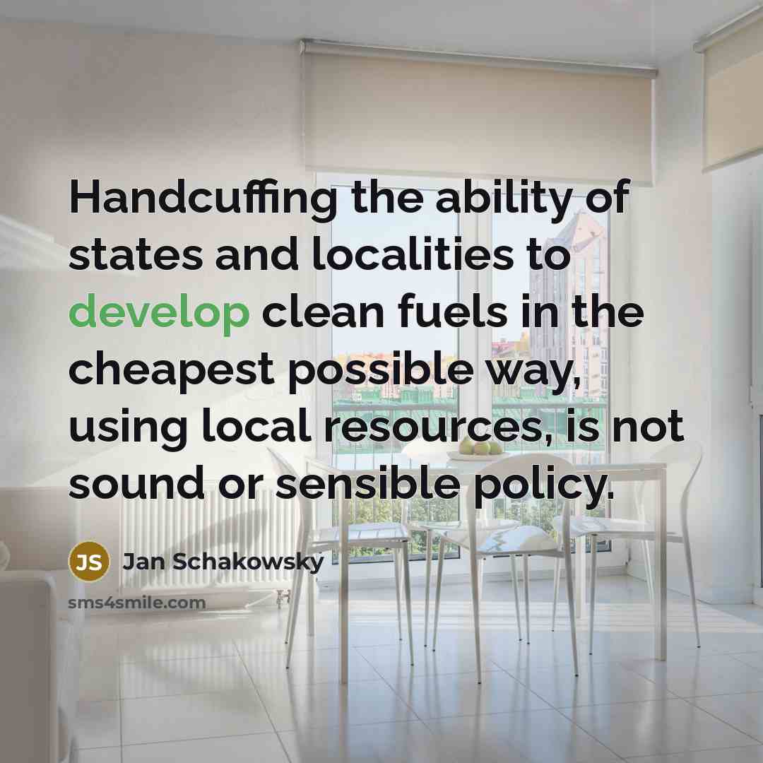 “Handcuffing the ability of states and localities to develop clean…” quote by Jan Schakowsky