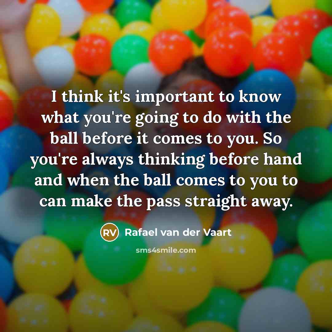 “I think it's important to know what you're going to…” quote by Rafael van der Vaart