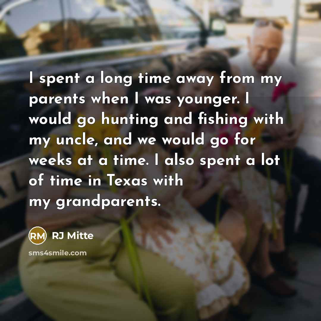 “I spent a long time away from my parents when…” quote by RJ Mitte