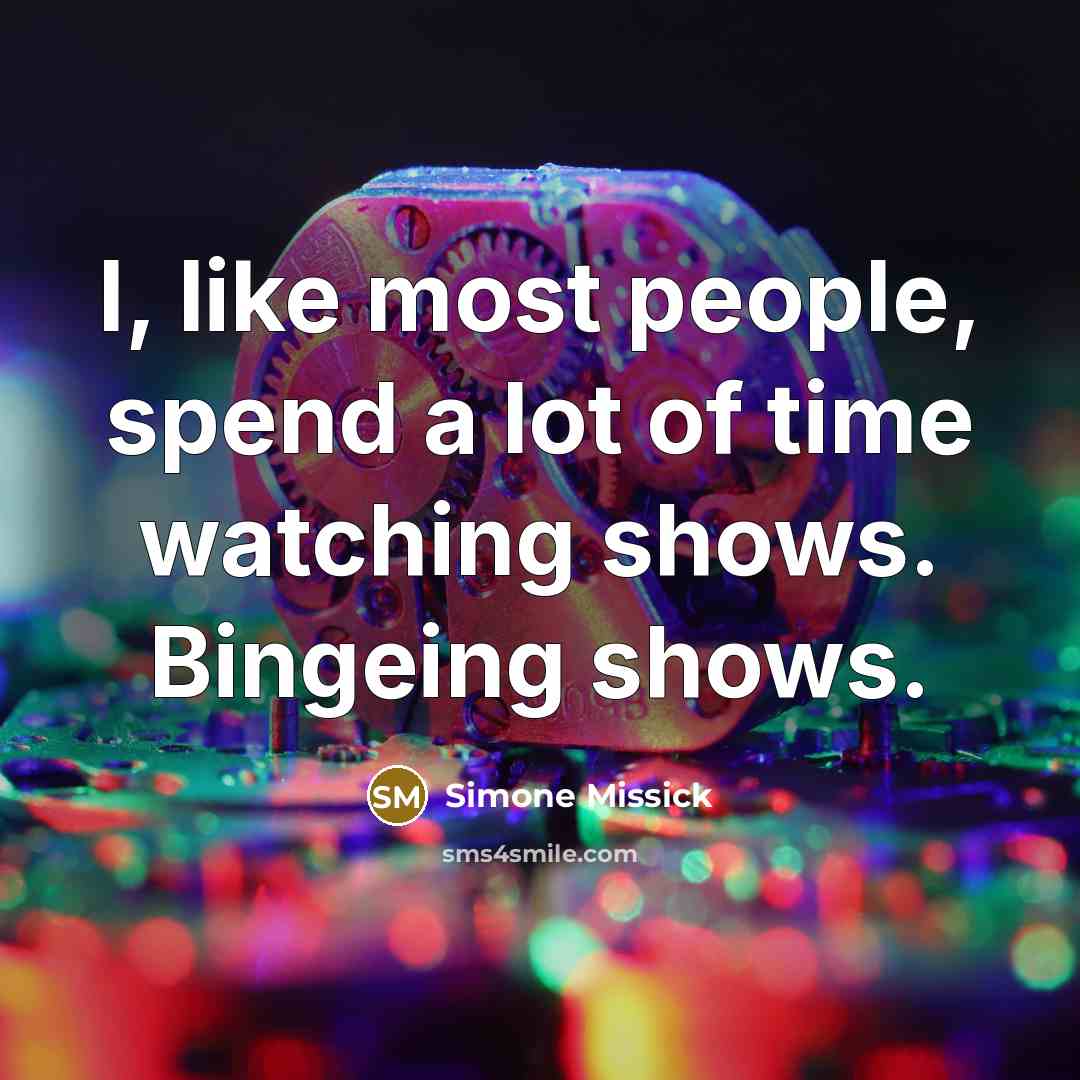 “I, like most people, spend a lot of time watching…” quote by Simone Missick