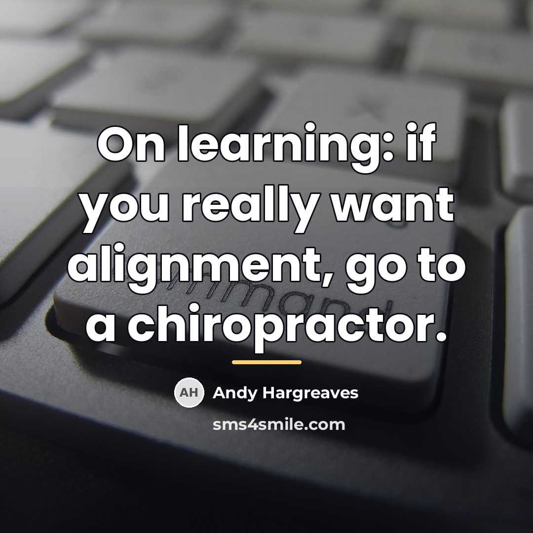 “On learning: if you really want alignment, go to a…” quote by Andy Hargreaves