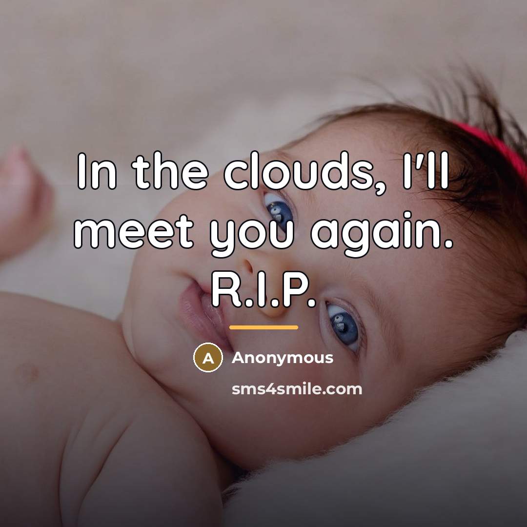 “In the clouds, I'll meet you again. R.I.P.…” quote by Anonymous