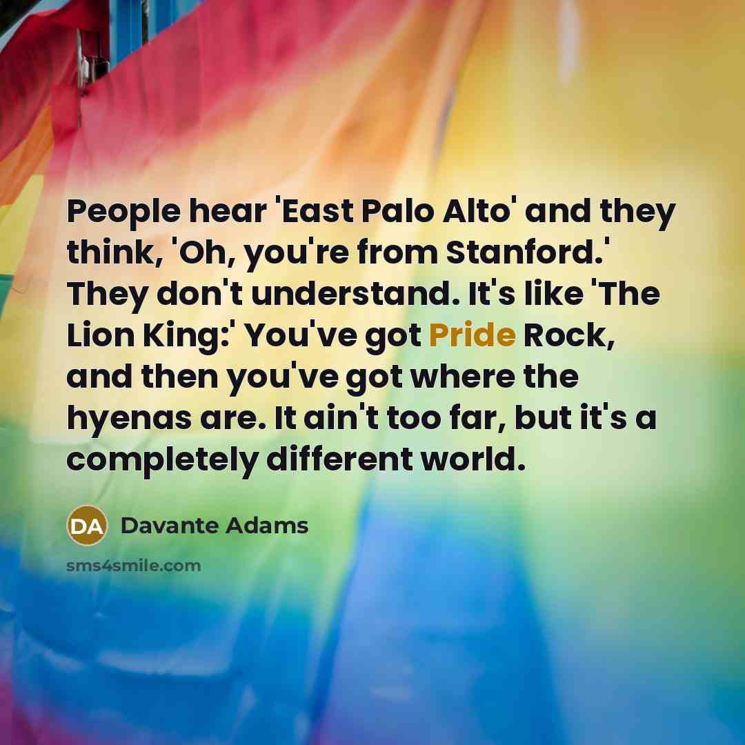 “People hear 'East Palo Alto' and they think, 'Oh, you're…” quote by Davante Adams