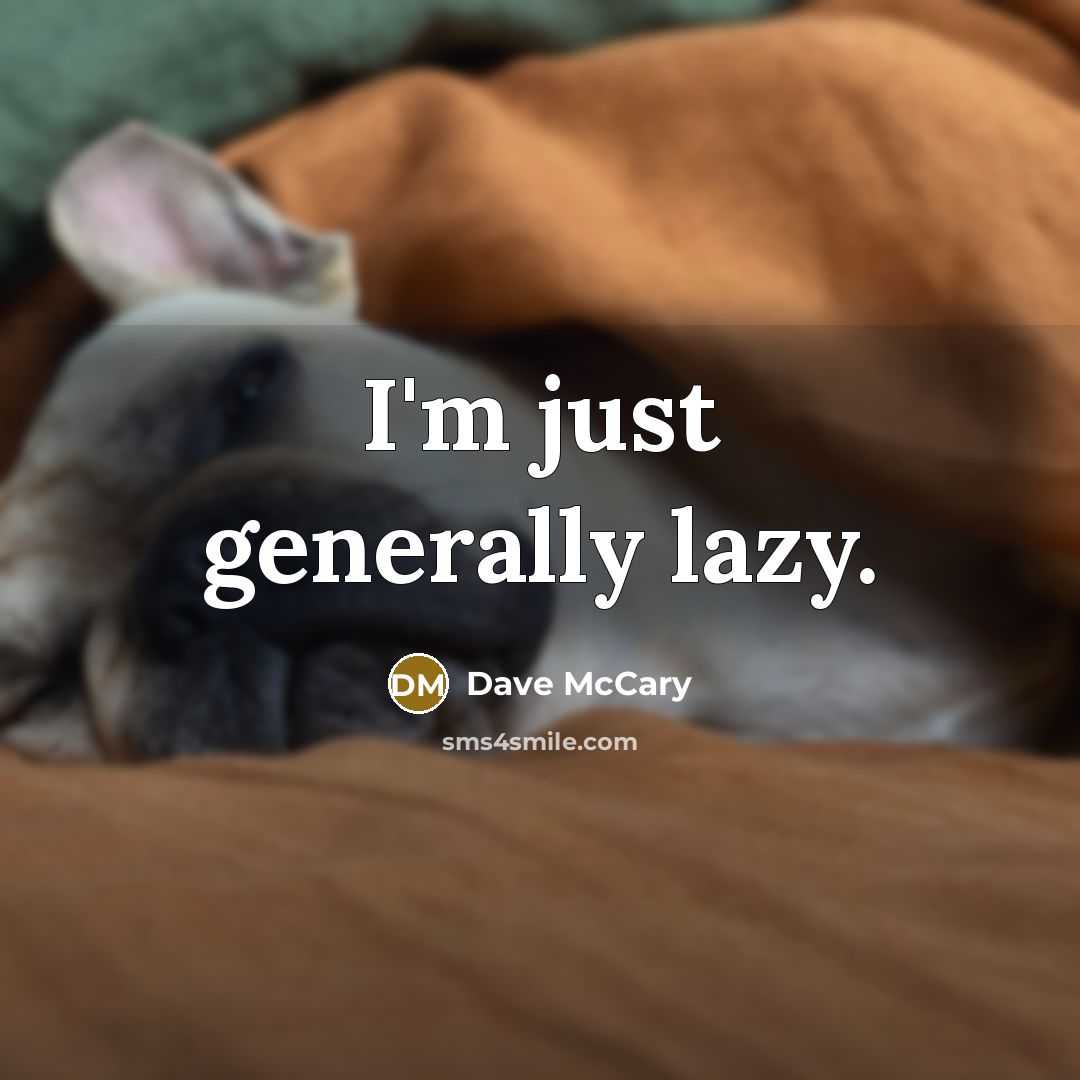 “I'm just generally lazy.…” quote by Dave McCary