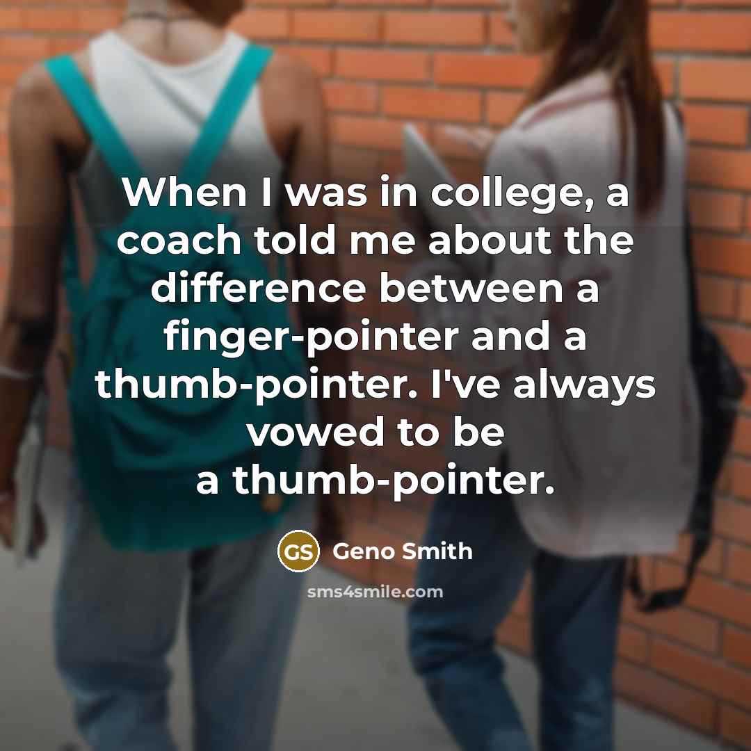 “When I was in college, a coach told me about…” quote by Geno Smith