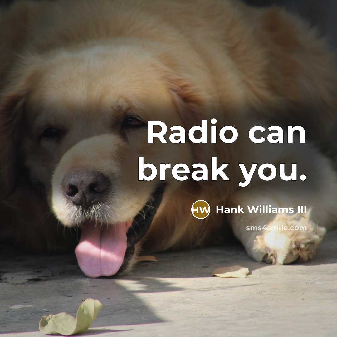 “Radio can break you.…” quote by Hank Williams III