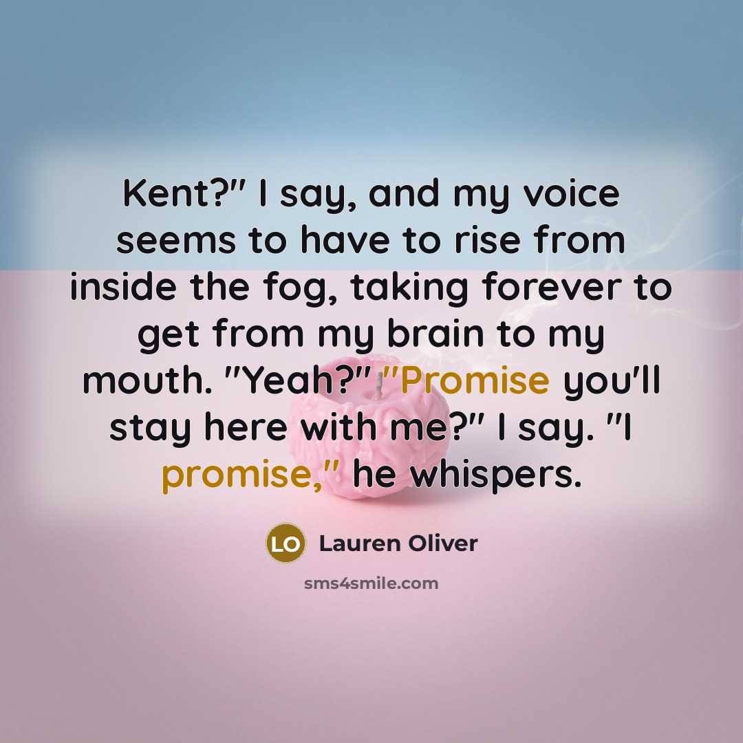 “Kent?" I say, and my voice seems to have to…” quote by Lauren Oliver
