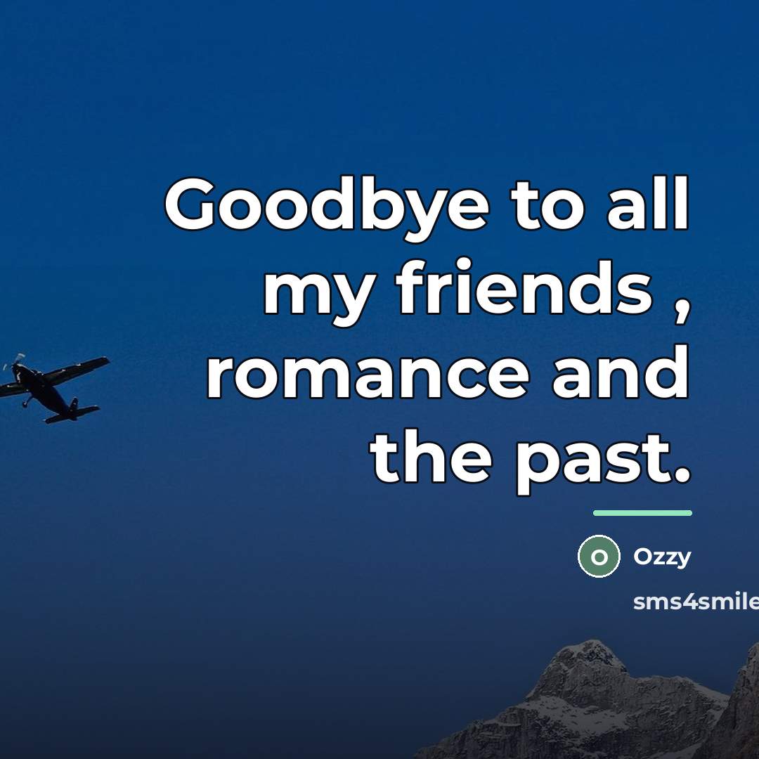 “Goodbye to all my friends , romance and the past.…” quote by Ozzy