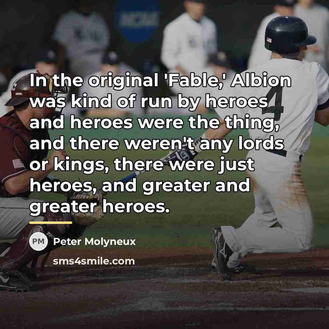 “In the original 'Fable,' Albion was kind of run by…” quote by Peter Molyneux