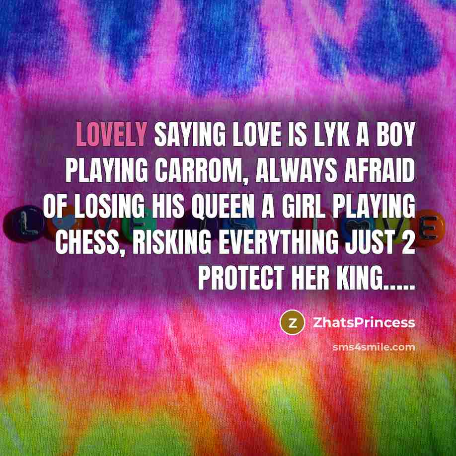 “Lovely Saying Love is lyk a Boy Playing Carrom, Always…” quote by ZhatsPrincess