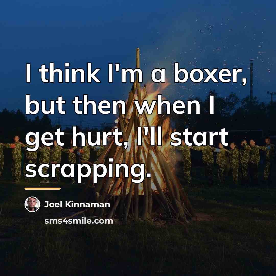 “I think I'm a boxer, but then when I get…” quote by Joel Kinnaman