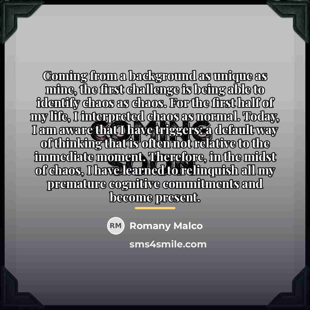 “Coming from a background as unique as mine, the first…” quote by Romany Malco