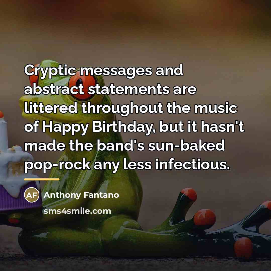 “Cryptic messages and abstract statements are littered throughout the music…” quote by Anthony Fantano