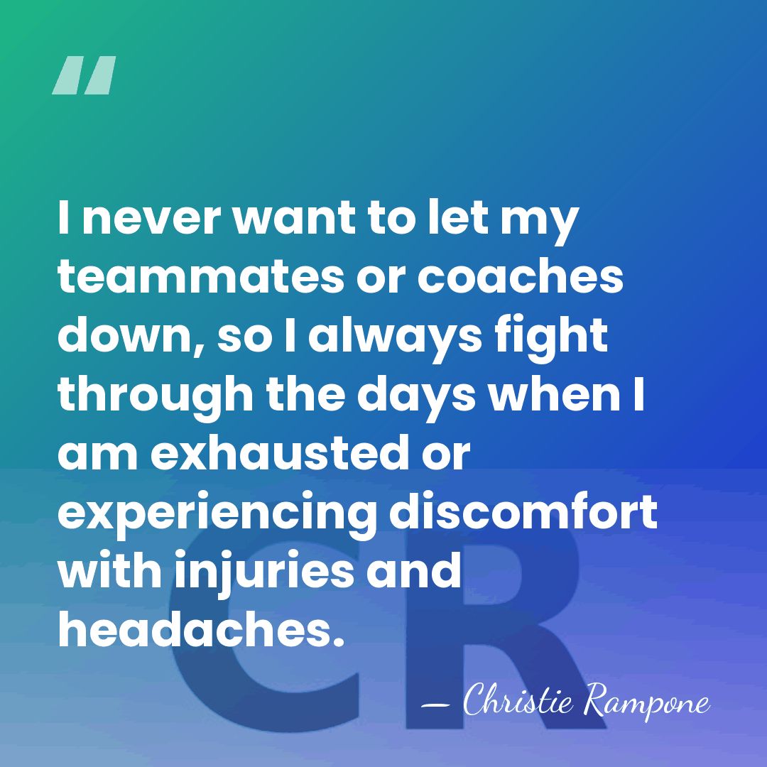 I never want to let my teammates or coaches down, so I&hellip; - Christie Rampone