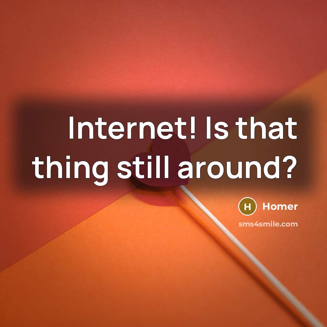 “Internet! Is that thing still around?…” quote by Homer
