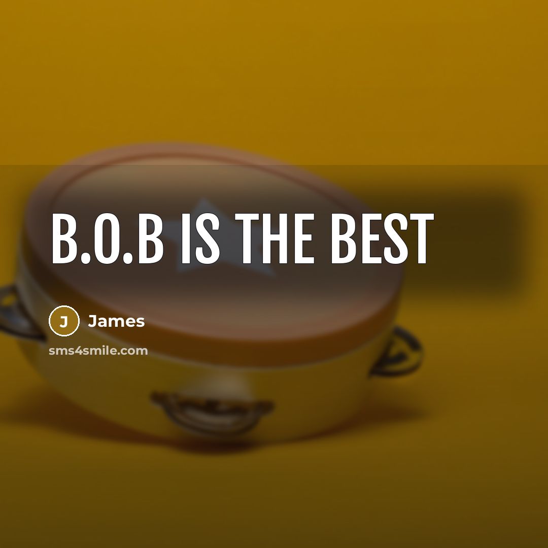 “B.o.B is the best…” quote by James