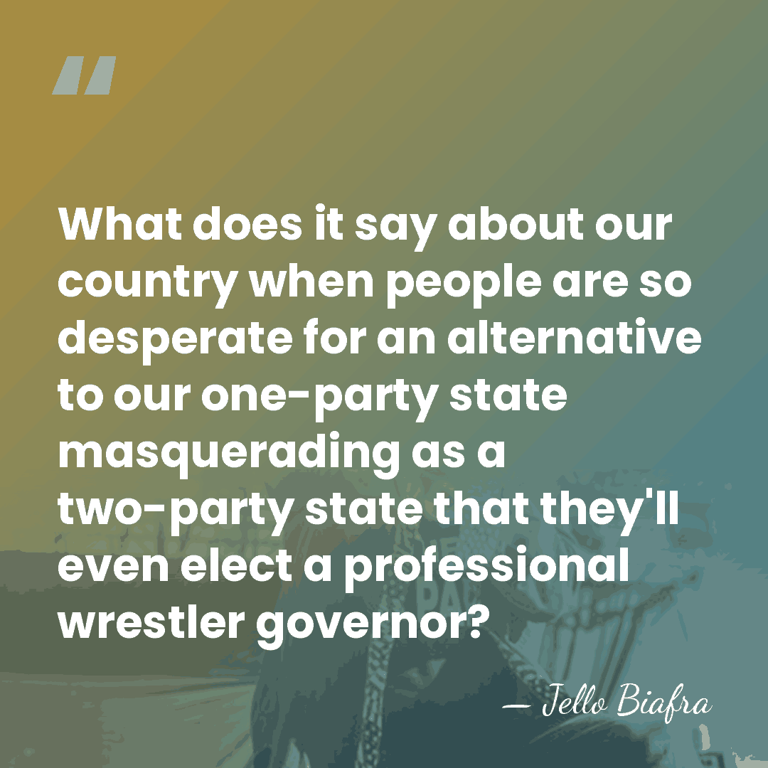 What does it say about our country when people are so desperate&hellip; - Jello Biafra