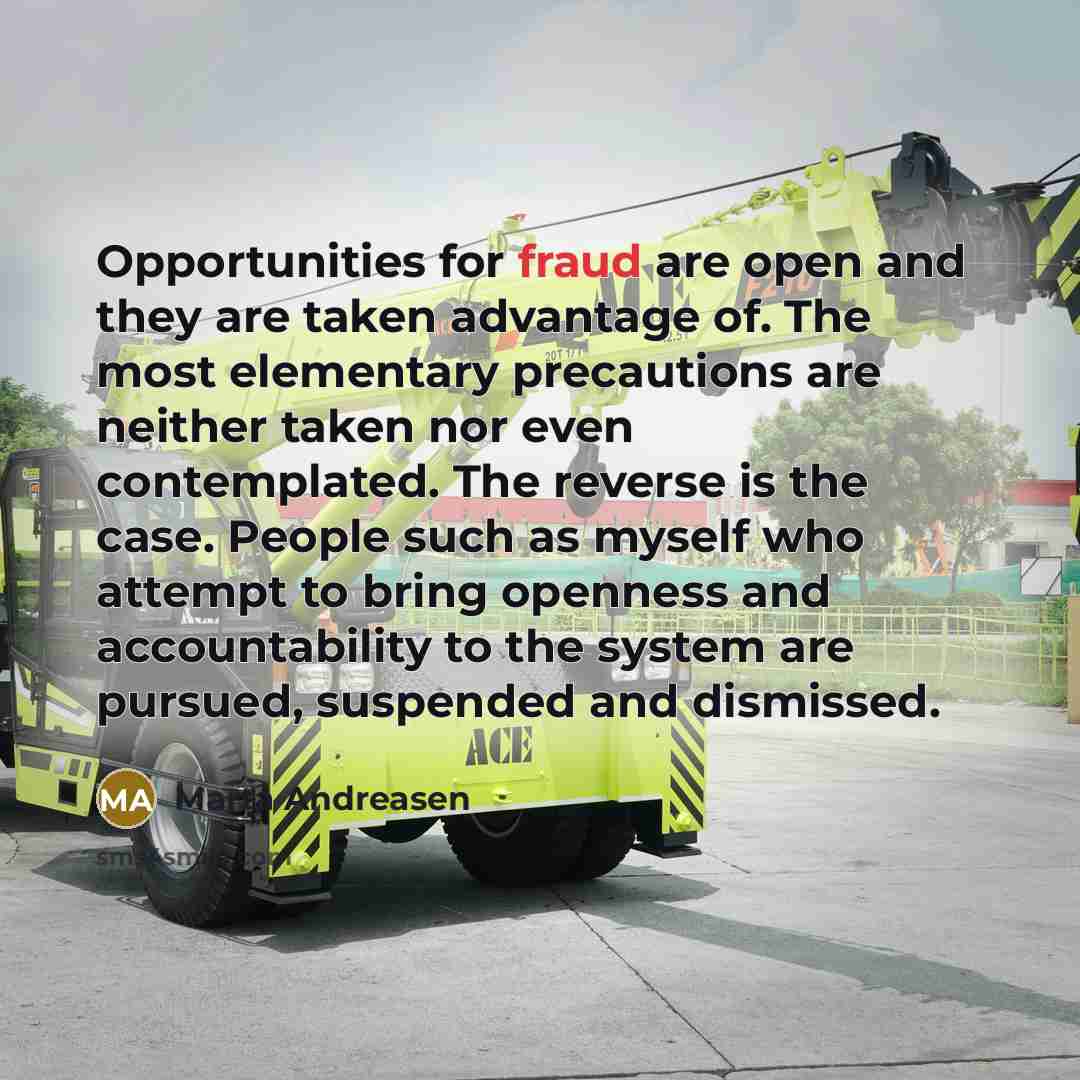 “Opportunities for fraud are open and they are taken advantage…” quote by Marta Andreasen