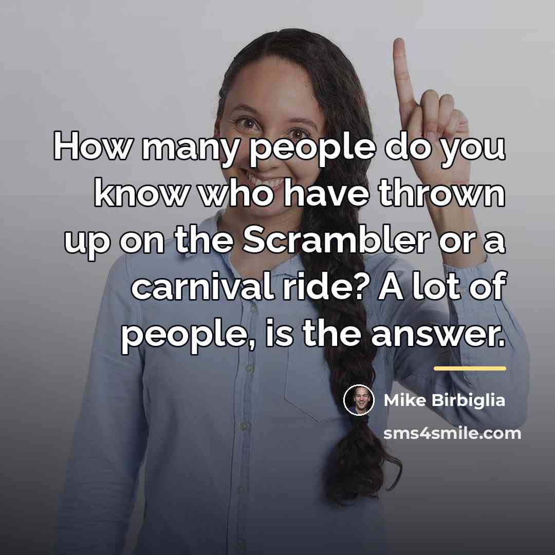 “How many people do you know who have thrown up…” quote by Mike Birbiglia