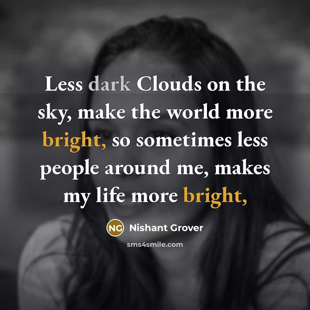 “Less dark Clouds on the sky, make the world more…” quote by Nishant Grover