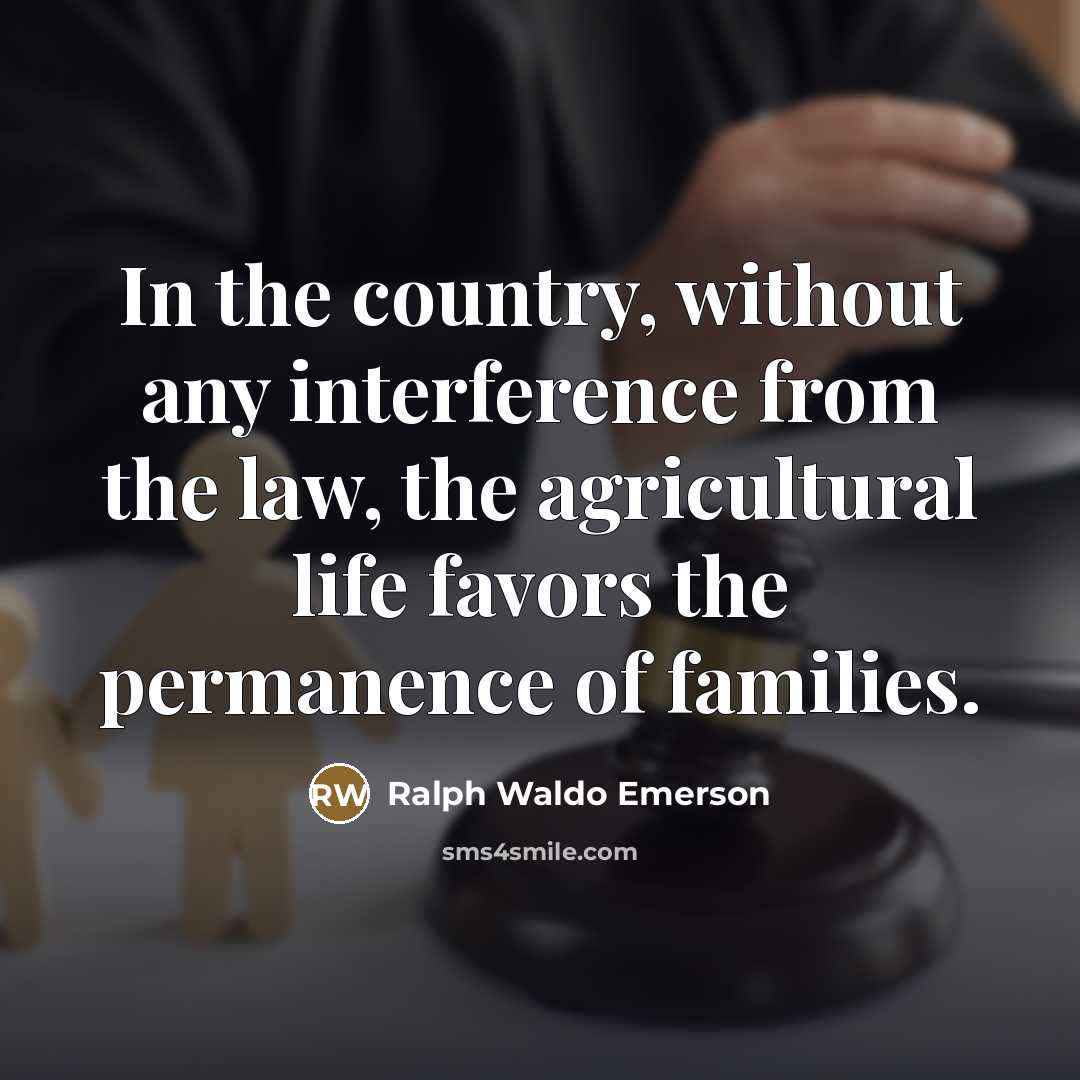 “In the country, without any interference from the law, the…” quote by Ralph Waldo Emerson