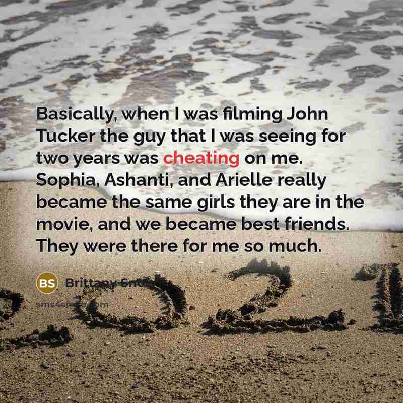 “Basically, when I was filming John Tucker the guy that…” quote by Brittany Snow