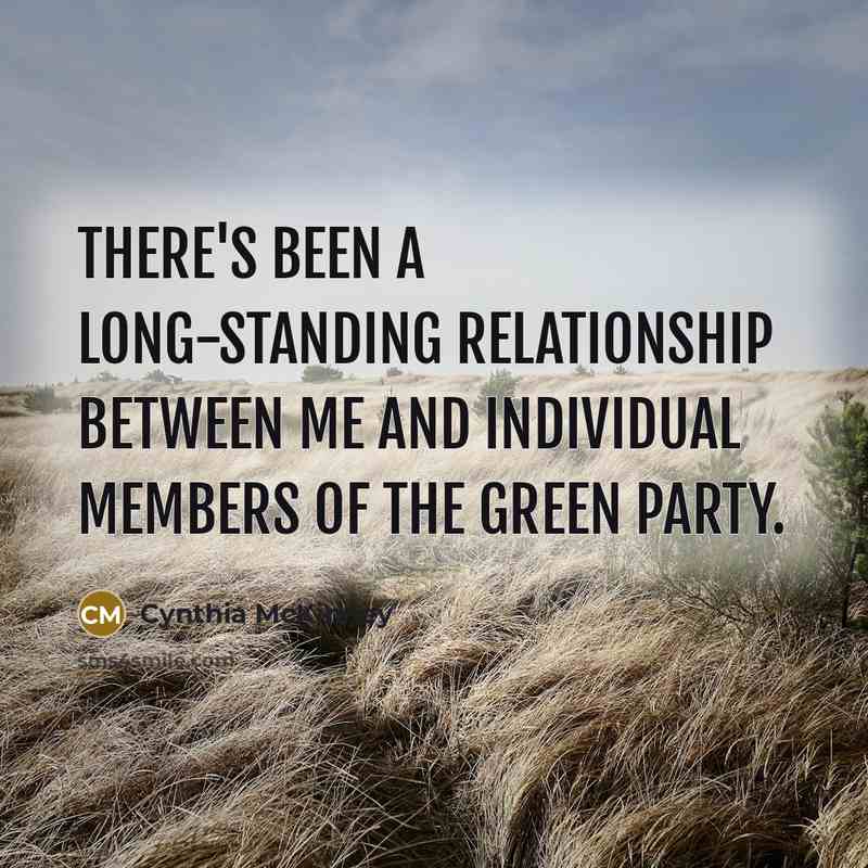 “There's been a long-standing relationship between me and individual members…” quote by Cynthia McKinney