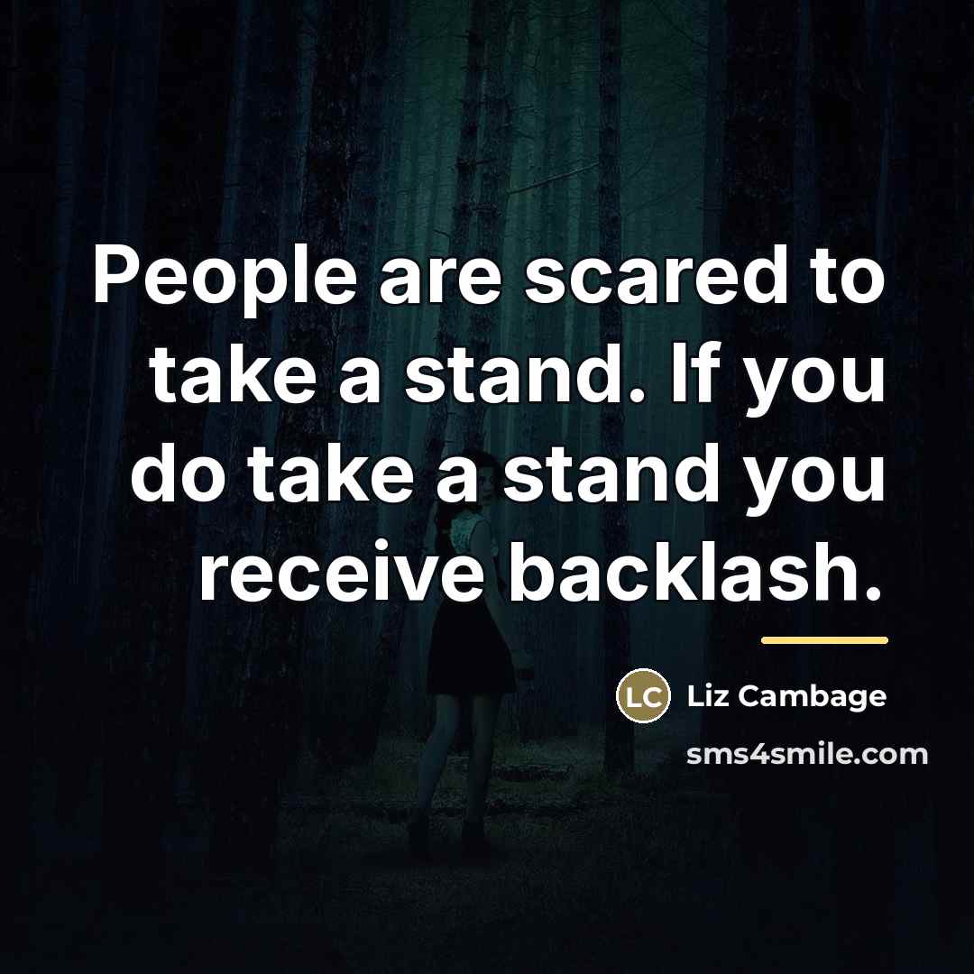 “People are scared to take a stand. If you do…” quote by Liz Cambage