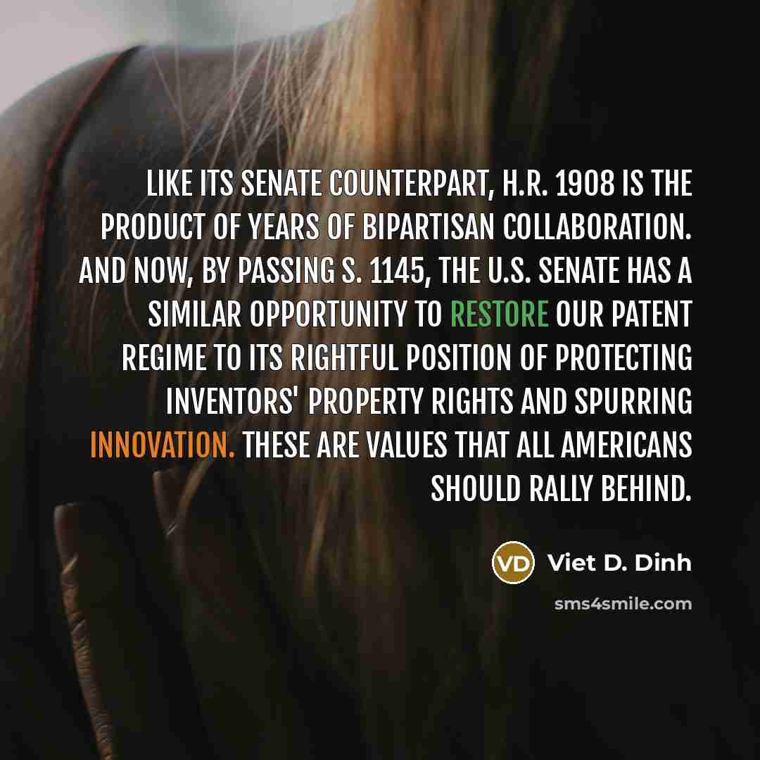“Like its Senate counterpart, H.R. 1908 is the product of…” quote by Viet D. Dinh