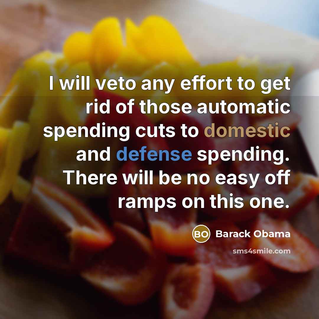 “I will veto any effort to get rid of those…” quote by Barack Obama