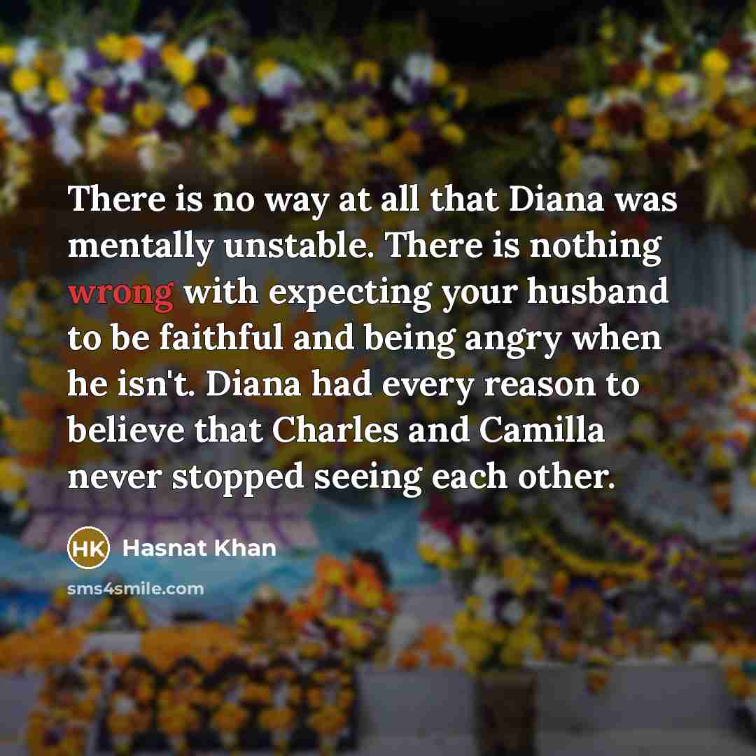 “There is no way at all that Diana was mentally…” quote by Hasnat Khan