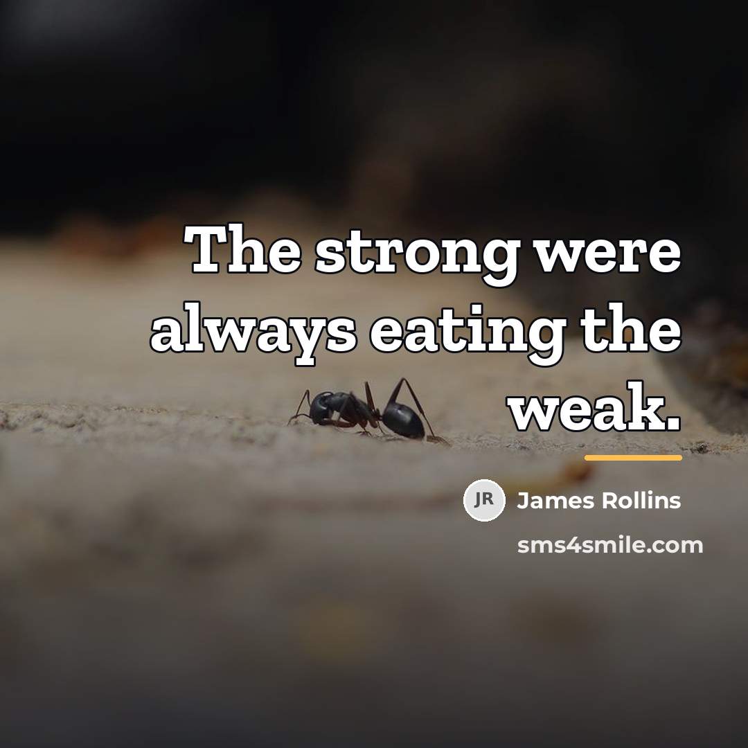 “The strong were always eating the weak.…” quote by James Rollins
