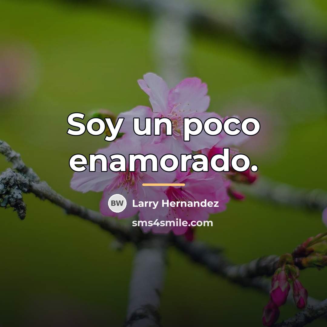 “Soy un poco enamorado.…” quote by Larry Hernandez